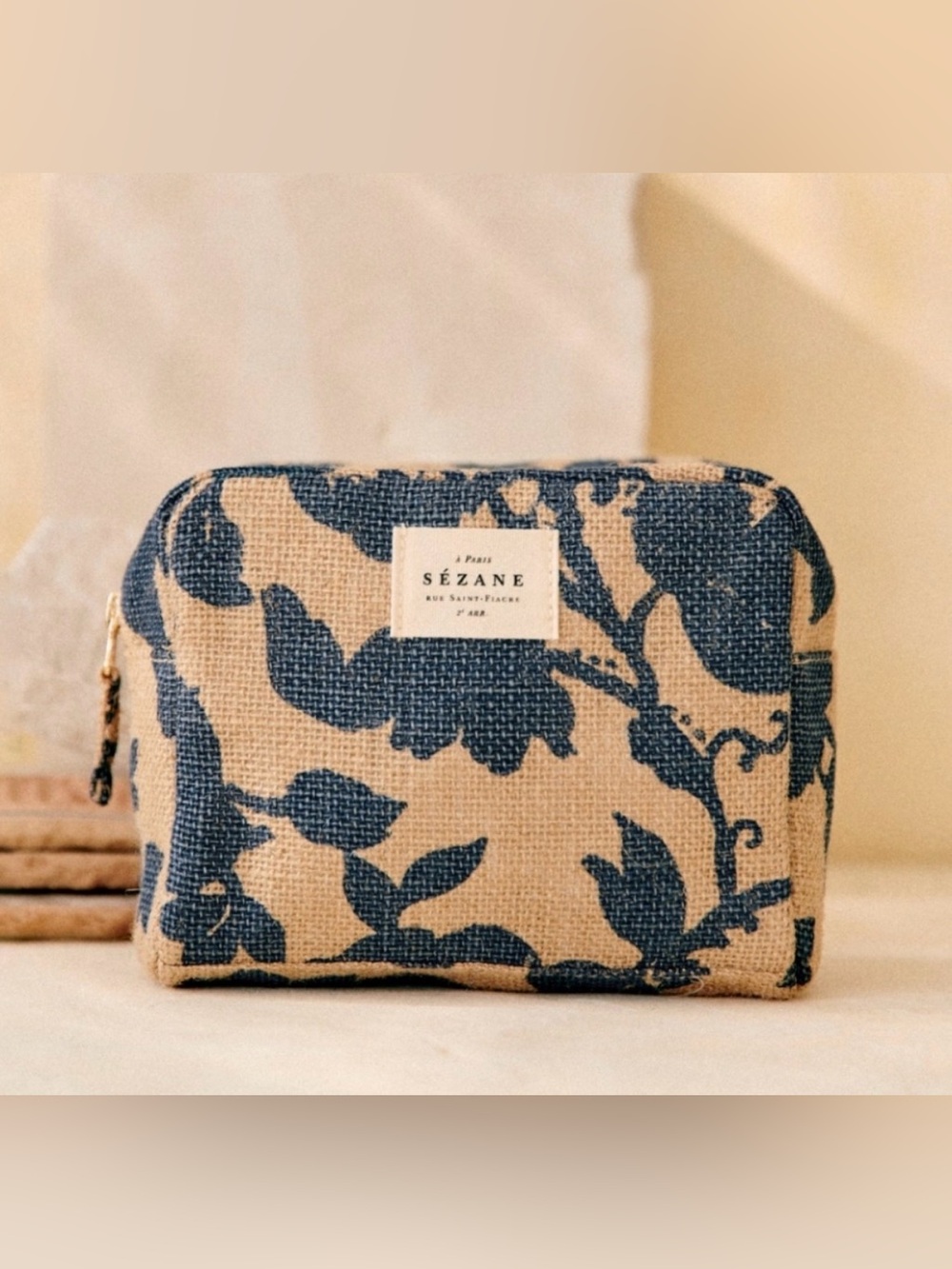 SEZANE JUTE TOILETRY BAG